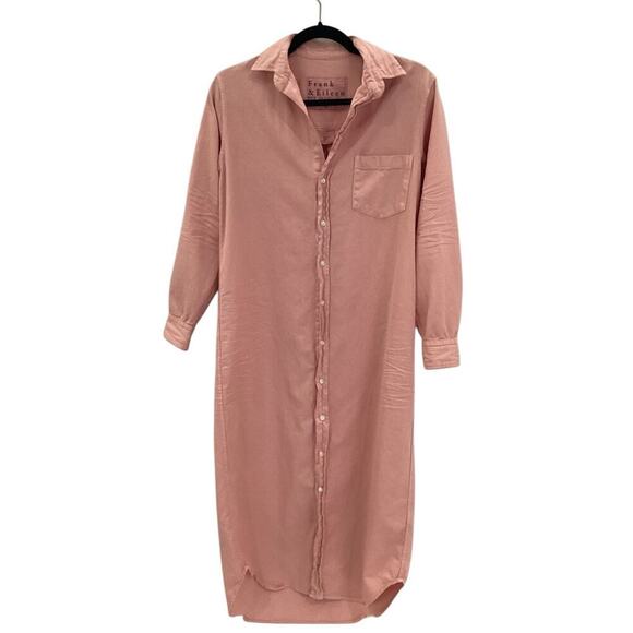 Frank & Eileen Famous Denim Rory Dress In Rose Quartz Size XS Maxi - Picture 4 of 16